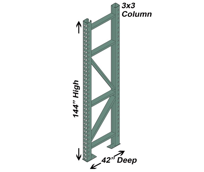 Details about   Tear Drop Upright for /Pallet Racking 42"D x ... 