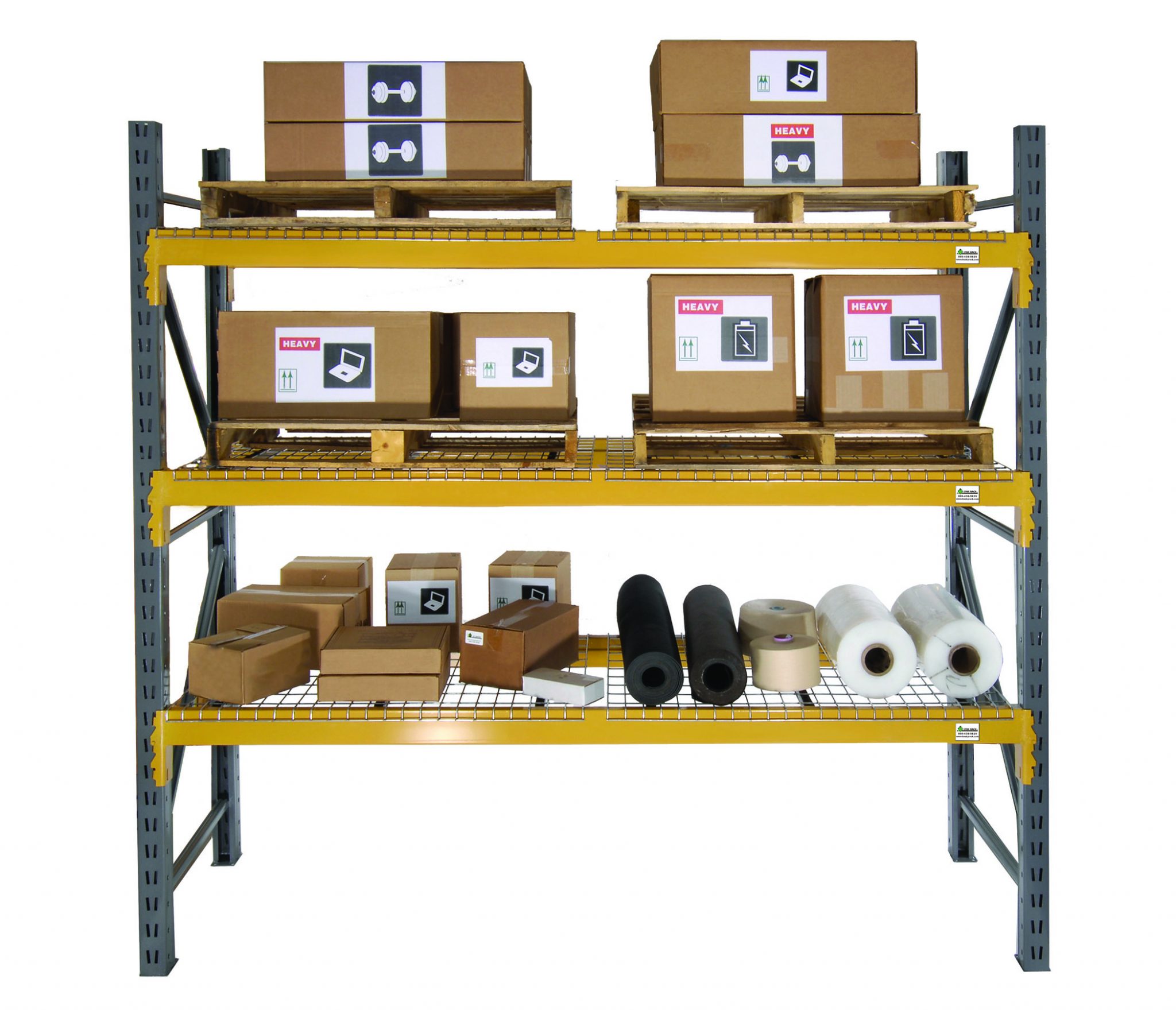 42" D x 144" H Lynx Double Slotted Pallet Rack Upright T.P. Supply