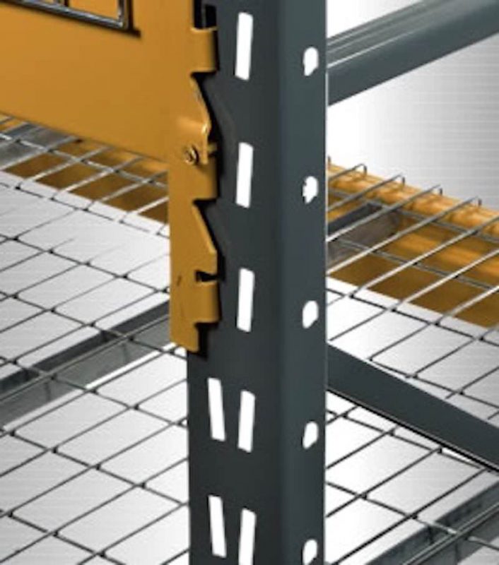 42" D x 144" H Lynx Double Slotted Pallet Rack Upright T.P. Supply